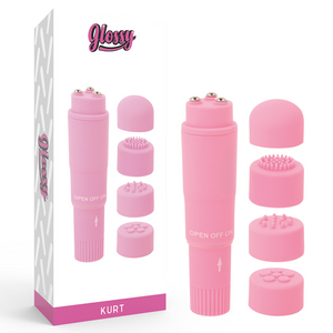 Glossy – Masseur de poche kurt rose