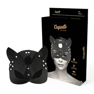 Coquette Chic Desire – Masque en cuir vegan avec oreilles de chat