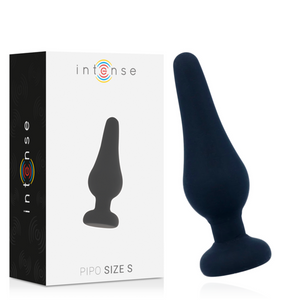 Intense – Plug anal pipo S silicone noir 9,8 cm