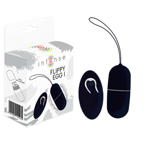 Intense – Oeuf vibrant flippy i avec télécommande noir