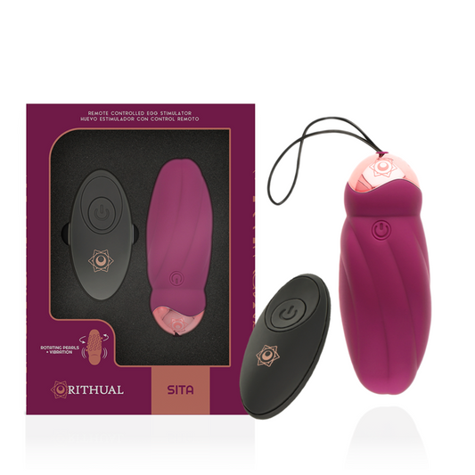 RITHUAL - SITA HUEVO CONTROL REMOTO ROTACIÓN DE BEADS + VIBRACIÓN