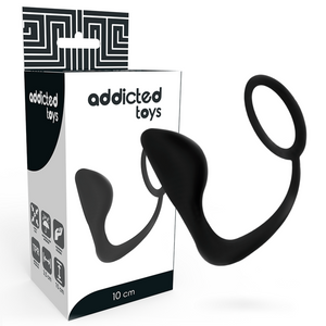 Addicted Toys – Plug anal avec anneau pénis noir