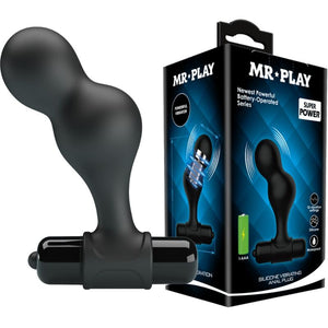 Mr Play – Plug anal vibrateur en silicone noir