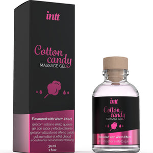 INTT Massage & Oral Sex – Gel de massage saveur cotton babe à papa et effet chauffant