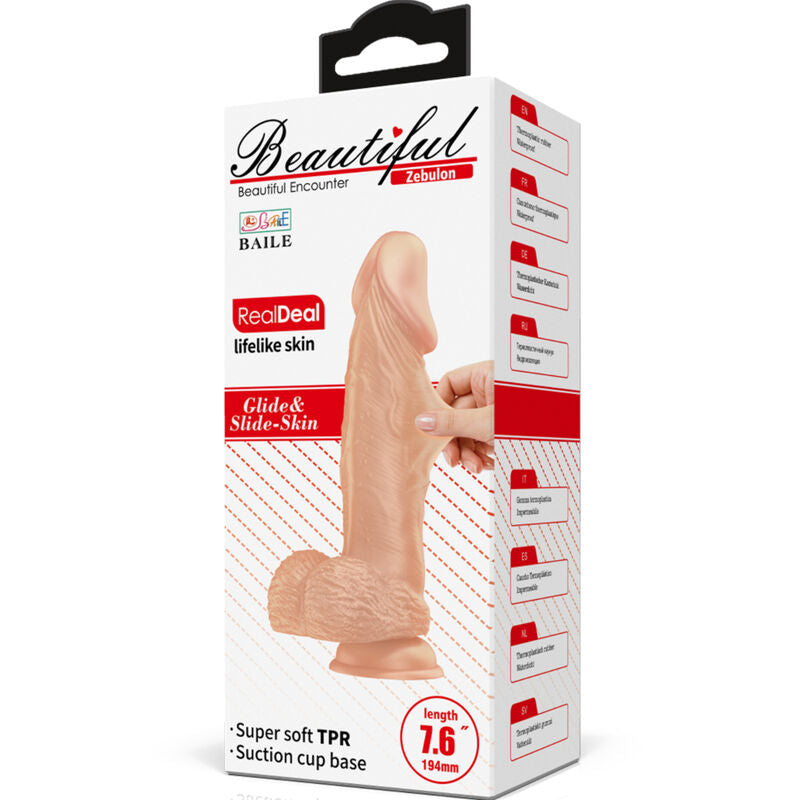 BAILE - MOOIE ENCOUNTER ZEBULON DILDO REALISTISCHE FLEXIBELE 19,4 CM NATUURLIJK