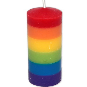 Pride – Grande bougie avec drapeau lgbt