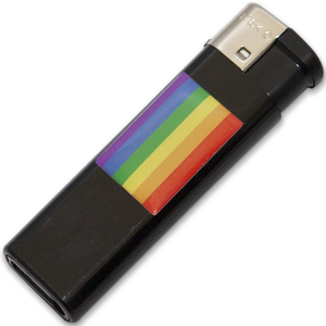 Pride – Briquet noir avec drapeau lgbt