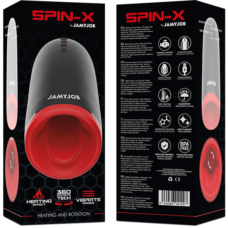 JAMYJOB - SPIN-X MASTURBATOR WITH ROTACION AND CALOR FUNCTION