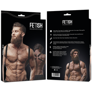 Fetish Submissive Attitude – Harnais dos en éco-cuir pour hommes