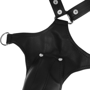 Fetish Submissive Attitude – Harnais en cuir écologique en forme de v pour hommes
