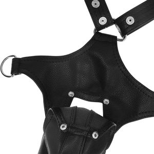 Fetish Submissive Attitude – Harnais en cuir écologique en forme de v pour hommes