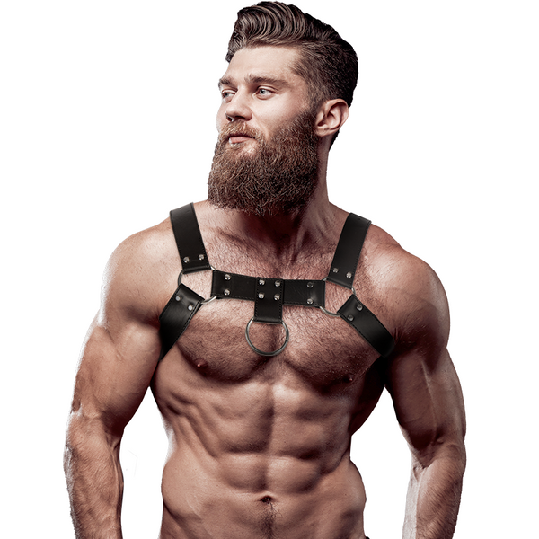 Fetish Submissive Attitude – Harnais de poitrine en éco-cuir pour hommes