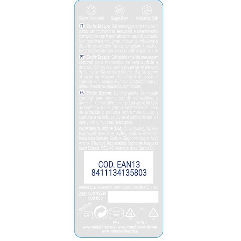 CONTROL - 2 IN 1 MASSAGE &amp; PLEZIER EXOTIC 200 ML
