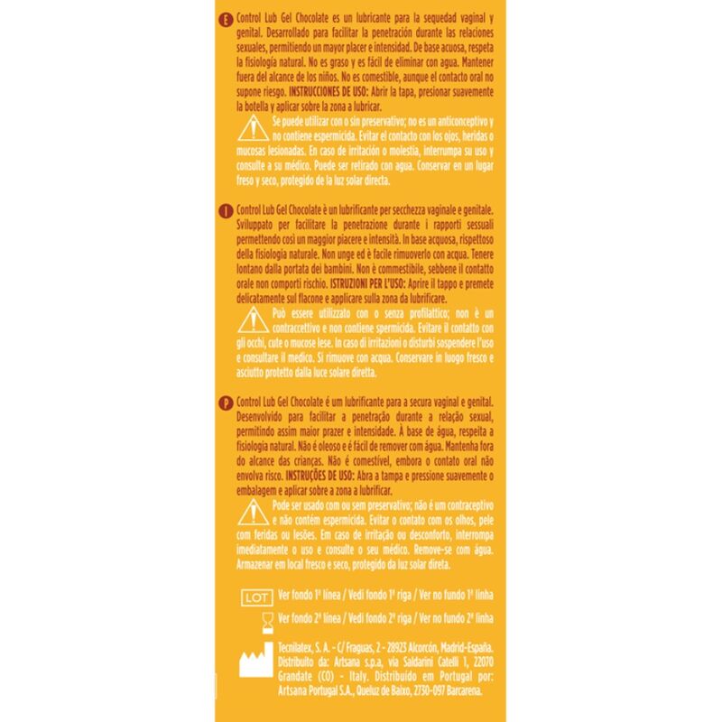 CONTROL - LUB CHOCOLADE GLIJMIDDEL GEL 75 ML