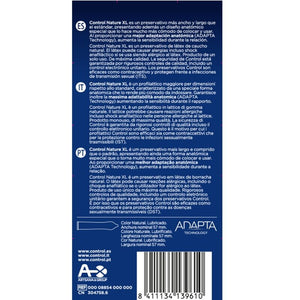 Control – Adapta Nature XL, préservatifs en latex naturel (boîte de 12)