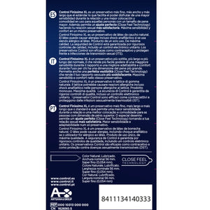 Control – Finissimo XL, préservatifs ultra-fins 57 mm (boîte de 12)