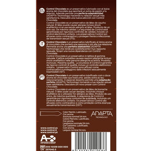 Control – Adapta, préservatifs saveur chocolat (boîte de 12)