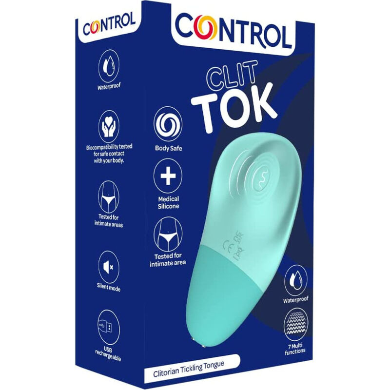 CONTROLE - CLIT TOK LENGUA ESTIMULADORA DE CLÍTORIS OPLAADBAAR