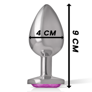 Intense – Plug anal en métal aluminium coeur rose taille L