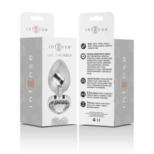 Intense – Plug anal en métal aluminium coeur blanc taille S