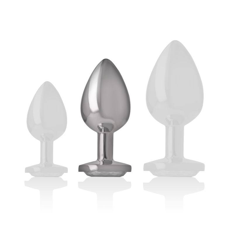 INTENSE - ALUMINUM METAL ANAL PLUG CORAZÓN BLANCO TALLA M