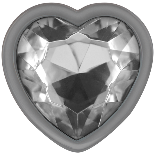INTENSE - ALUMINUM METAL ANAL PLUG CORAZÓN BLANCO TALLA L