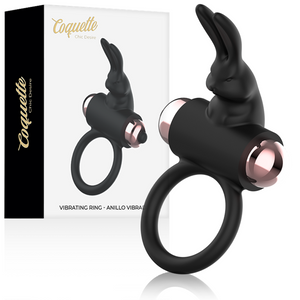 Coquette Chic Desire – Cockring avec vibrateur noir/ or