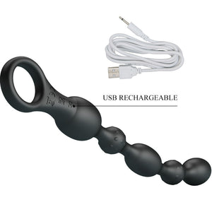 Pretty Love – Balles anal van 10 vibrations rechargeables en silicone