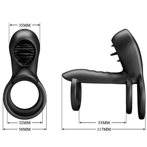Pretty Love – Gaine pénis jammy 12 vibrations avec langue en silicone rechargeable