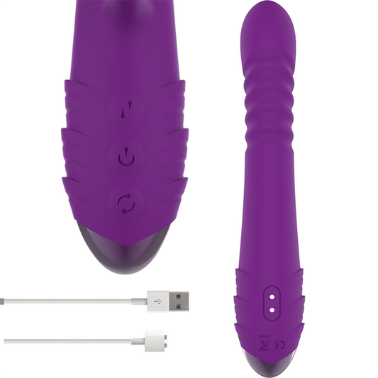 INTENSE - IGGY VIBRADOR MULTIFUNCTIONAL RECHARGEABLE UP &amp; DOWN WITH MORADO CLITORIS ESTIMULATOR