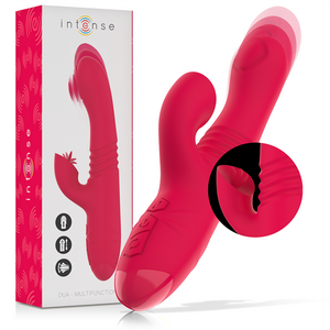 Intense – Vibrateur up & down rechargeable multifonction dua avec langue rouge