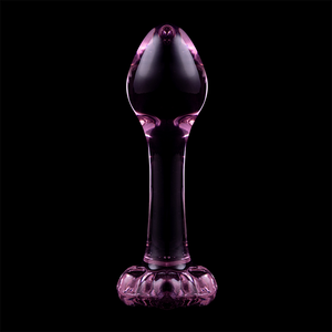 NEBULA SERIES BY IBIZA - PLUG ANAL MODÈLE 2 VERRE BOROSILICATE ROSE 11 CM -O- 3.5 CM