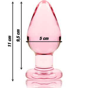 NEBULA SERIES BY IBIZA - PLUG ANAL MODÈLE 3 VERRE BOROSILICATE ROSE 11 CM -O- 5 CM