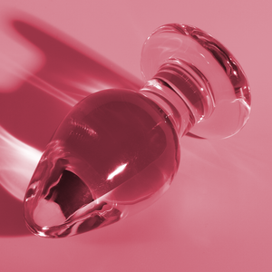 NEBULA SERIES BY IBIZA - PLUG ANAL MODÈLE 3 VERRE BOROSILICATE ROSE 11 CM -O- 5 CM