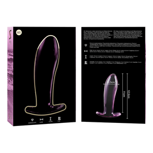 NEBULA SERIES BY IBIZA - PLUG ANAL MODÈLE 5 VERRE BOROSILICATE ROSE 12.5 CM -O- 3.5 CM