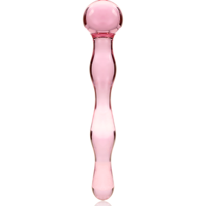 NEBULA SERIES BY IBIZA - MODÈLE 13 GODE EN VERRE BOROSILICATE ROSE 18 CM -O- 3.5 CM