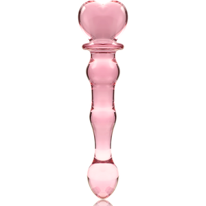 NEBULA SERIES BY IBIZA - MODÈLE 21 GODE EN VERRE BOROSILICATE ROSE 20.5 CM -O- 3.5 CM