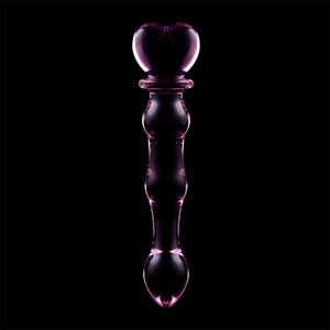 NEBULA SERIES BY IBIZA - MODÈLE 21 GODE EN VERRE BOROSILICATE ROSE 20.5 CM -O- 3.5 CM