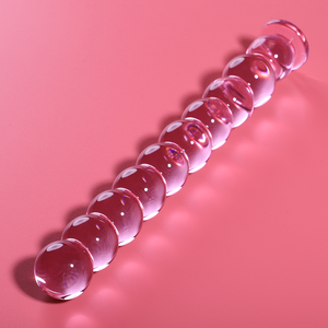 NEBULA SERIES BY IBIZA - MODÈLE 22 GODE EN VERRE BOROSILICATE ROSE 21.5 CM -O- 2.5 CM