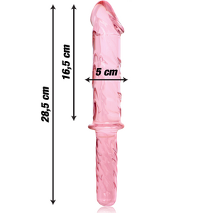 NEBULA SERIES BY IBIZA - MODÈLE 24 GODE EN VERRE BOROSILICATE ROSE 28.5 CM -O- 5 CM
