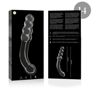NEBULA SERIES BY IBIZA - MODÈLE 14 GODE EN VERRE BOROSILICATE CLAIR 18.5 CM -O- 3 CM