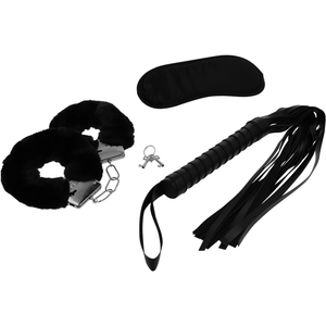 Intense – Fetish playset érotique 1 avec menottes, masque aveugle et flogger