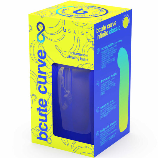 B SWISH - BCUTE CURVE INFINITE CLASSIC EDICION LIMITADA VIBRADOR OPLAADBARE SILICONA AMARILLO