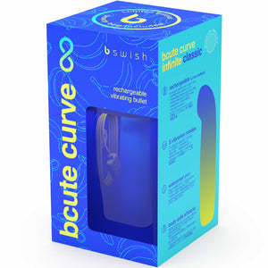 B Swish – Vibrateur rechargeable en silicone bleu bcute curve infinite classic édition limitée