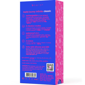 B Swish – Vibrateur rechargeable classique bwild bunny infinite silicone bleu