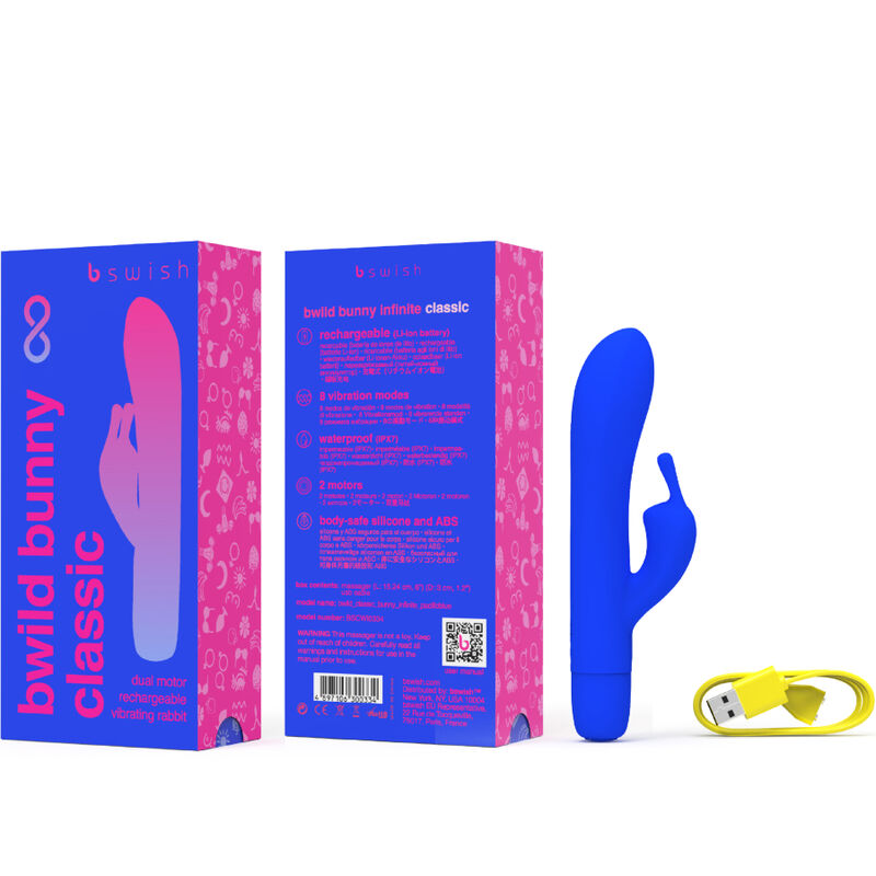 B SWISH - BWILD BUNNY INFINITE CLASSIC OPLAADBARE VIBRADOR SILICONEN AZUL