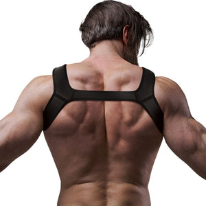 Fetish Submissive Attitude – Harnais de poitrine en néoprène pour hommes taille M