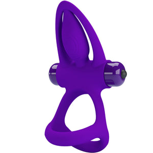 Pretty Love – Anneau vibrateur 10 vibrations silicone violette