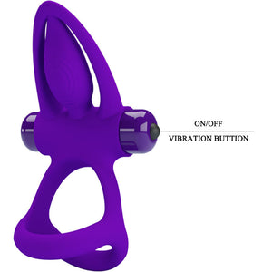 Pretty Love – Anneau vibrateur 10 vibrations silicone violette