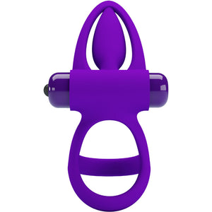 Pretty Love – Anneau vibrateur 10 vibrations silicone violette